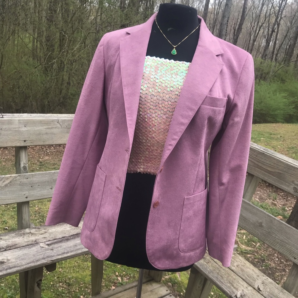 Lavender blazer with sequin halter
